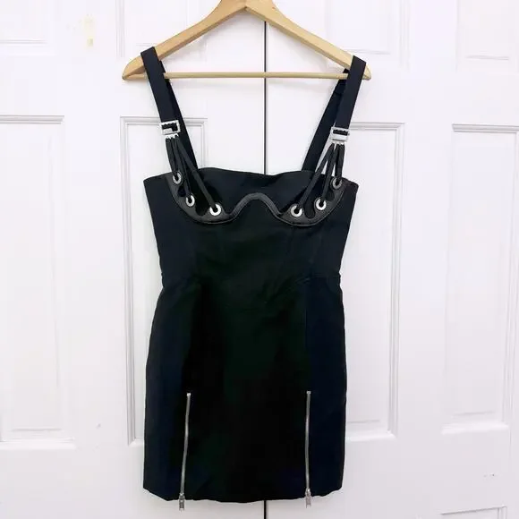 Dion Lee FAN LACE ZIP MINI DRESS